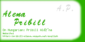 alena pribill business card